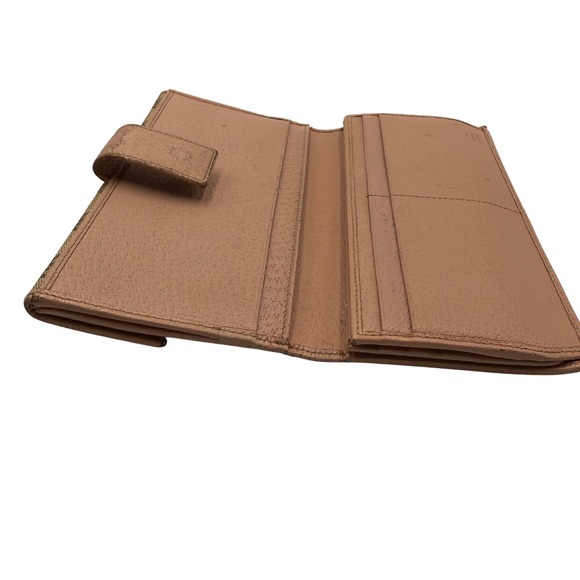 Gucci GG Canvas Pink Leather‎ Bi Fold Wallet Clutch Authentic Pre Owned - Picture 9 of 13